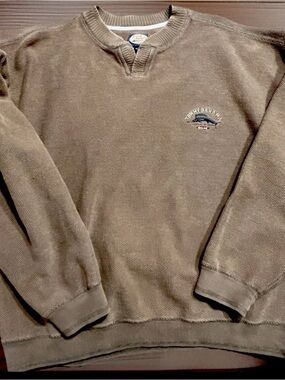 Tommy Bahama Men's Brown Crewneck Pullover Sweater L
